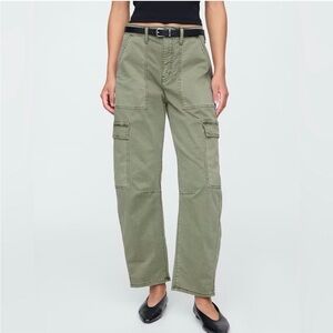 Gap Army Green Barrel Leg Cargo Pants NWT